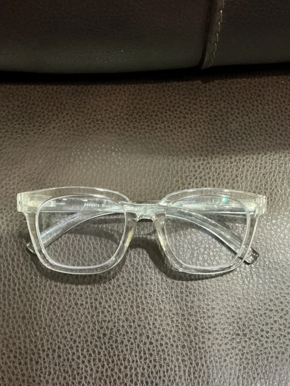 Peepers TO THE MAX Clear Transparent Square Bluelight Reading Glasses